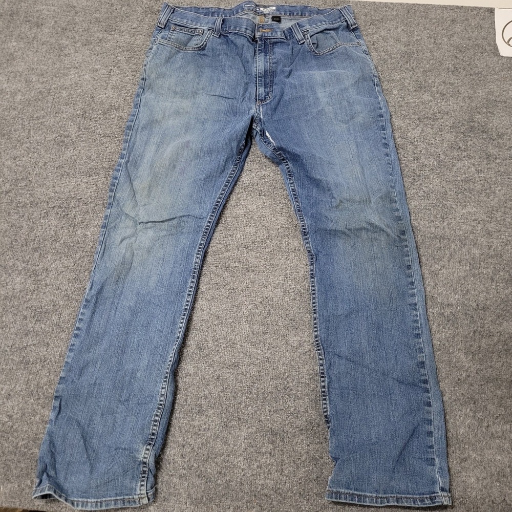 Carhartt Jeans Mens Size 40x34 Blue Relaxed Fit Straight Leg Denim Work Pants